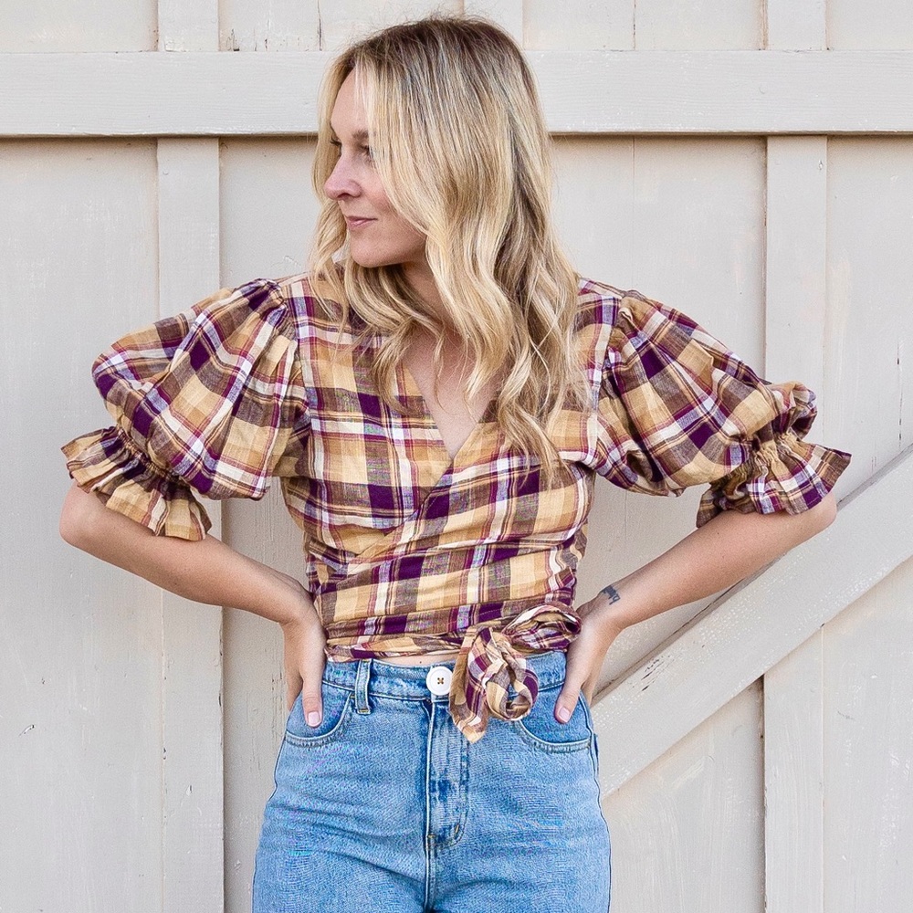 Daughters of India Wrap Top